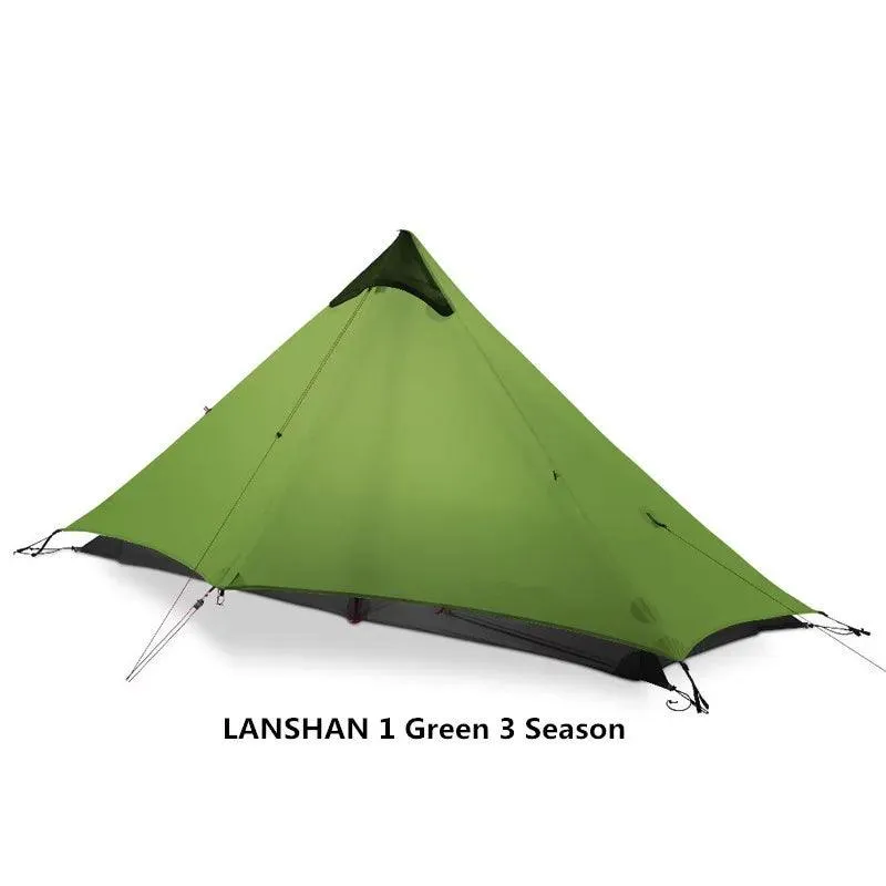 🏕️ FLAME'S CREED Lanshan 1 Person Ultralight Camping Tent | Single Man, 3-Season, Professional 15D Silnylon Rodless Trekking Tent 🎒