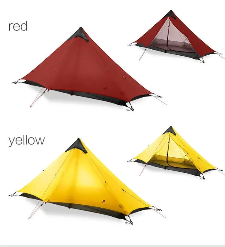🏕️ FLAME'S CREED Lanshan 1 Person Ultralight Camping Tent | Single Man, 3-Season, Professional 15D Silnylon Rodless Trekking Tent 🎒