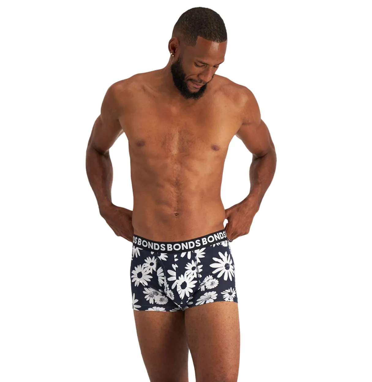 18 X Bonds Mens Everyday Trunks Underwear Flower Multi Black Undies