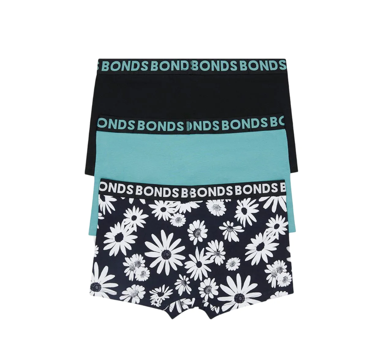 18 X Bonds Mens Everyday Trunks Underwear Flower Multi Black Undies