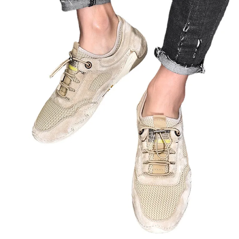 2024 popular style summer air-permeable net eight claw fish bean men's shoes sports leisure soft-soled men's shoes.