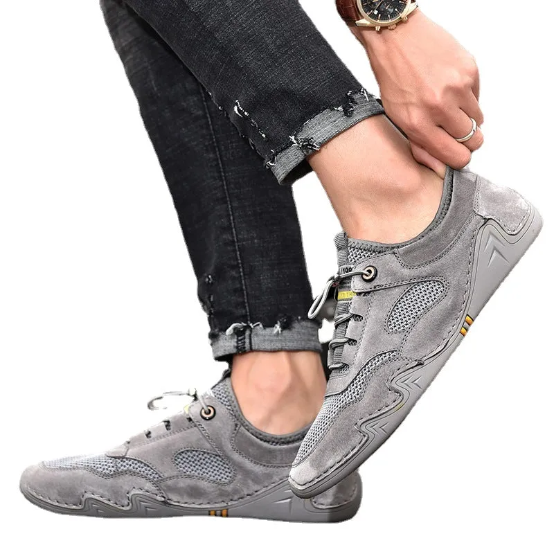 2024 popular style summer air-permeable net eight claw fish bean men's shoes sports leisure soft-soled men's shoes.