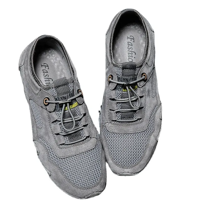 2024 popular style summer air-permeable net eight claw fish bean men's shoes sports leisure soft-soled men's shoes.