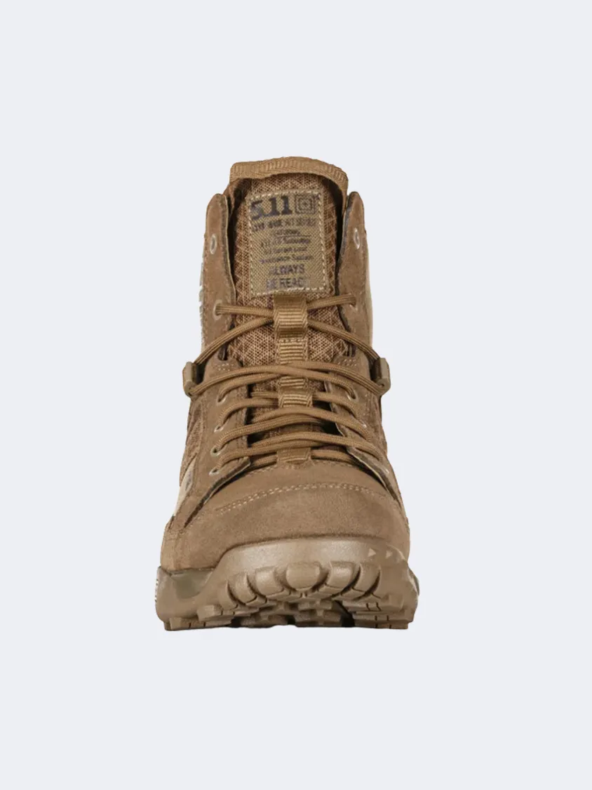 5-11 Brand A/T 6" Non-Zip Men Tactical Boots Dark Coyote