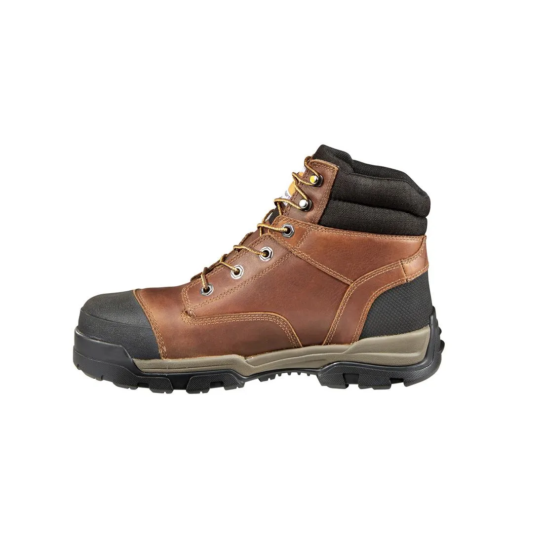 6" Ground Force Waterproof Composite Toe Work Boot Red Brown