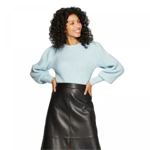 A New Day Women's Puff Sleeve Crewneck Pullover Sweater