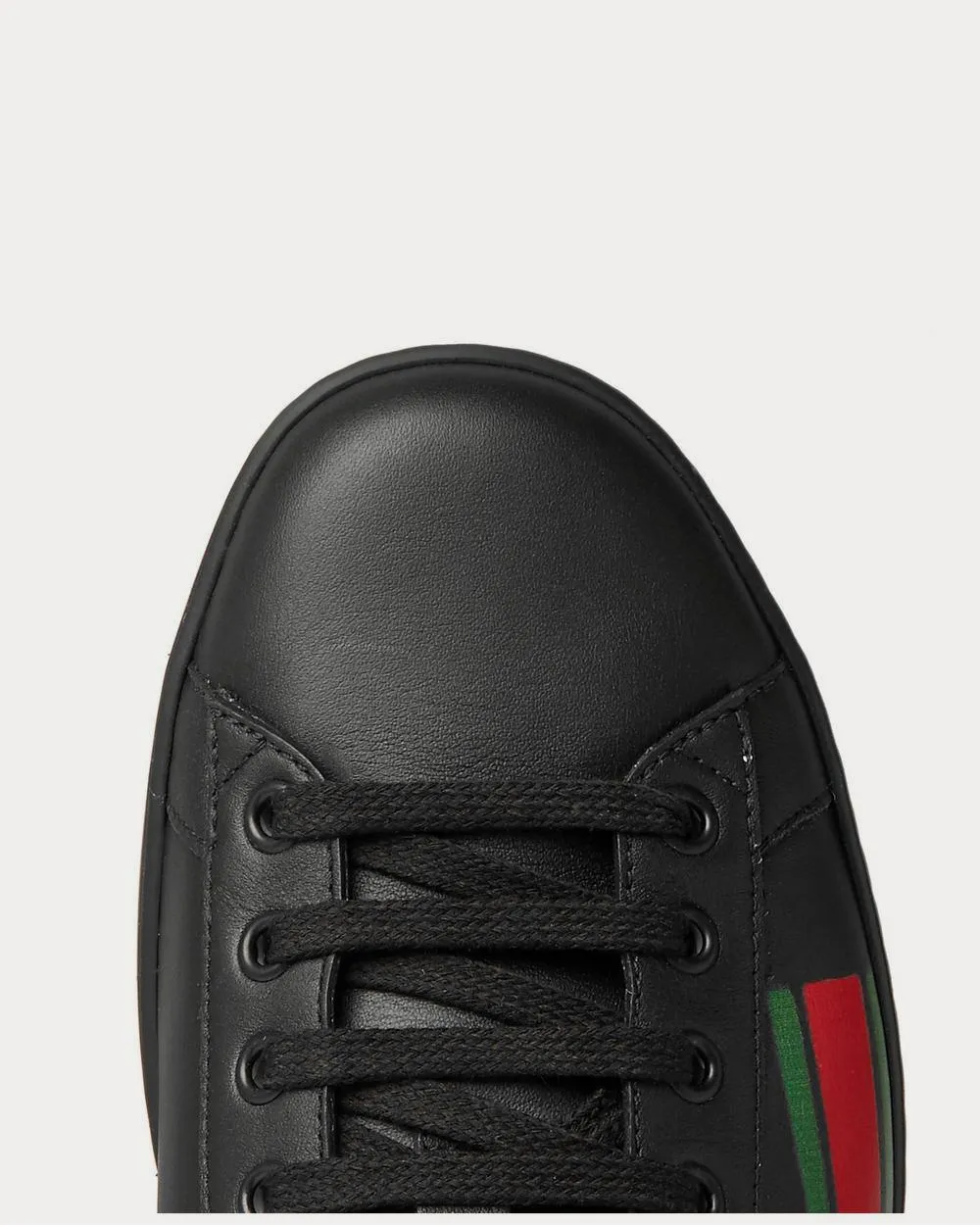 Ace Logo-Print Leather  Black low top sneakers