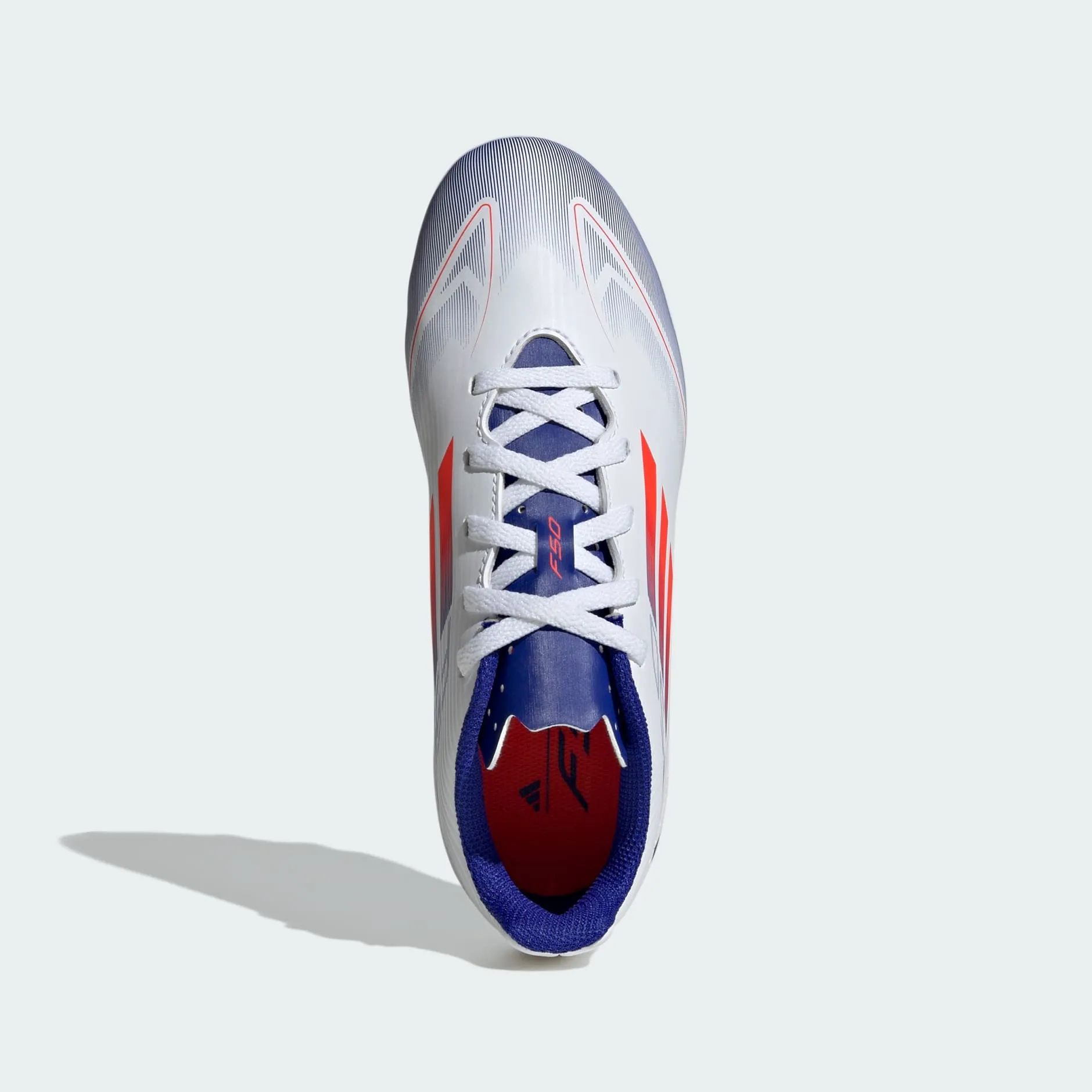adidas F50 CLUB Flexible Ground Cleats | Cloud White-Solar Red | Kid's Unisex