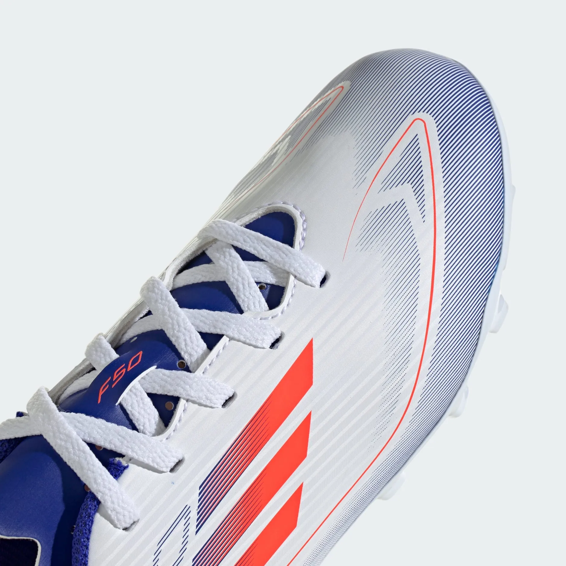 adidas F50 CLUB Flexible Ground Cleats | Cloud White-Solar Red | Kid's Unisex