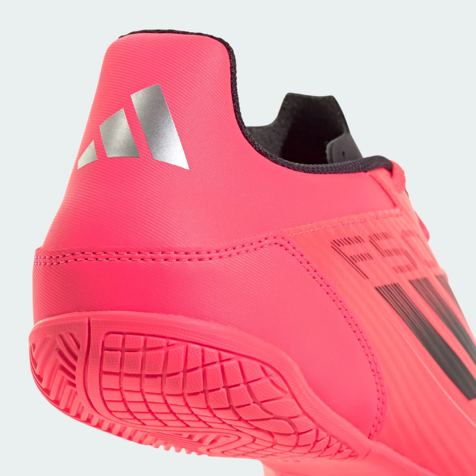 adidas F50 Club Indoor Soccer Shoes | Turbo-Aurora Black-Platinum Metallic | Men's