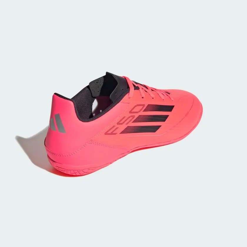 adidas F50 Club Indoor Soccer Shoes | Turbo-Aurora Black-Platinum Metallic | Men's