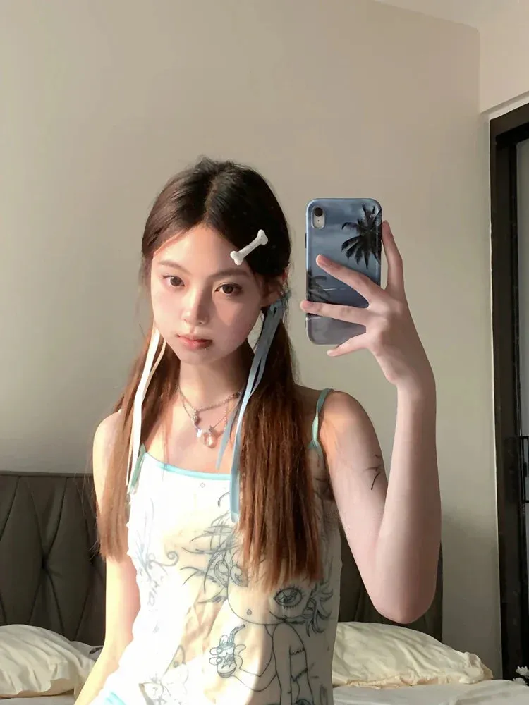 Aesthetic Sweet Tank Top - Sleeveless Japanese Cartoon Print From Kawaii Stop