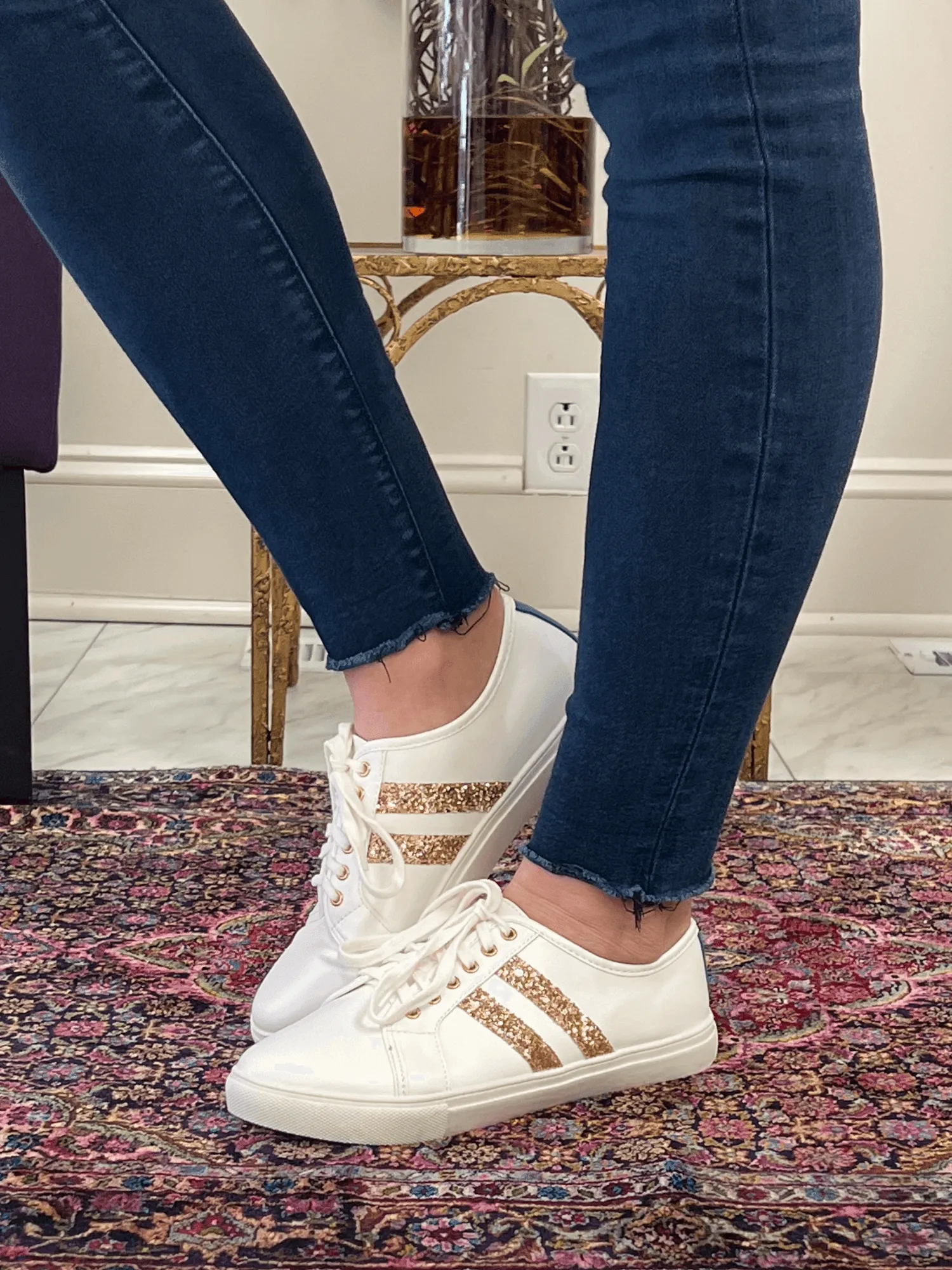 All That Glitters White Sneakers