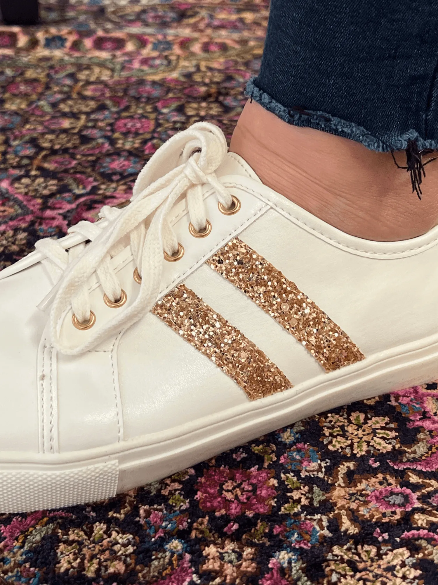All That Glitters White Sneakers