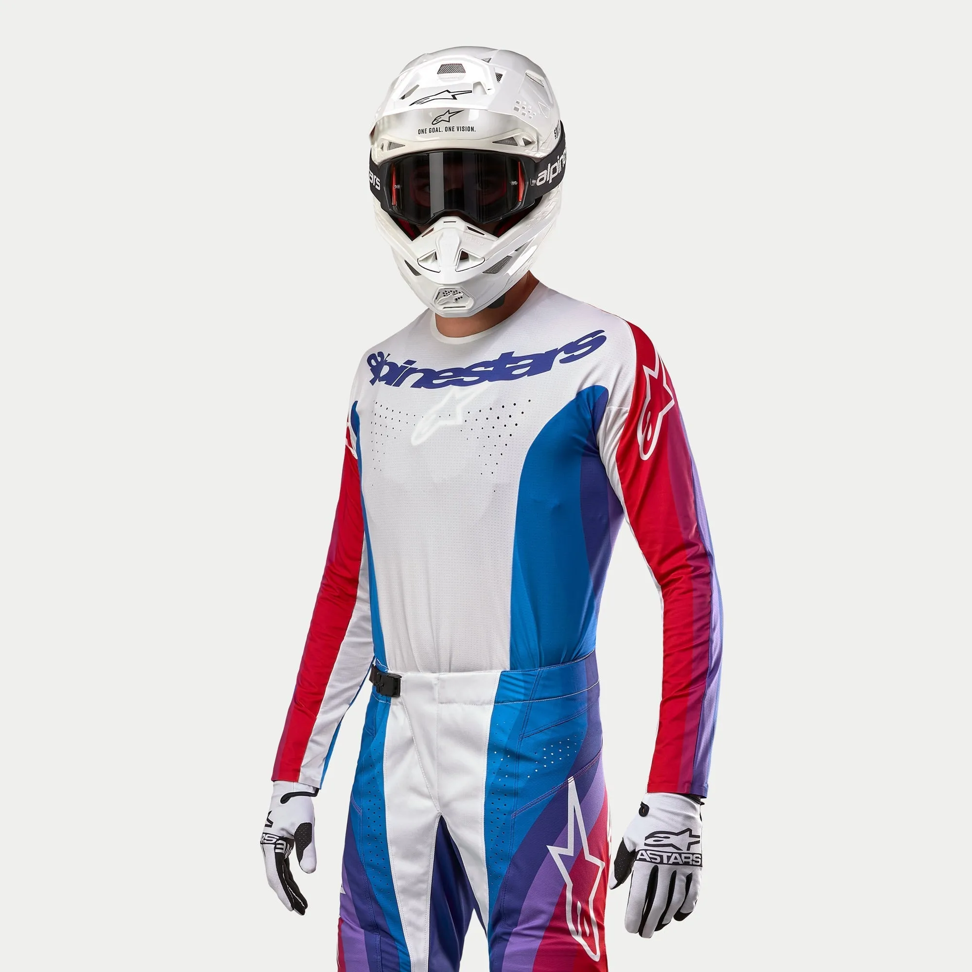 ALPINESTARS 2024 TECHSTAR PNEUMA JERSEY - BLUE MARS RED WHITE
