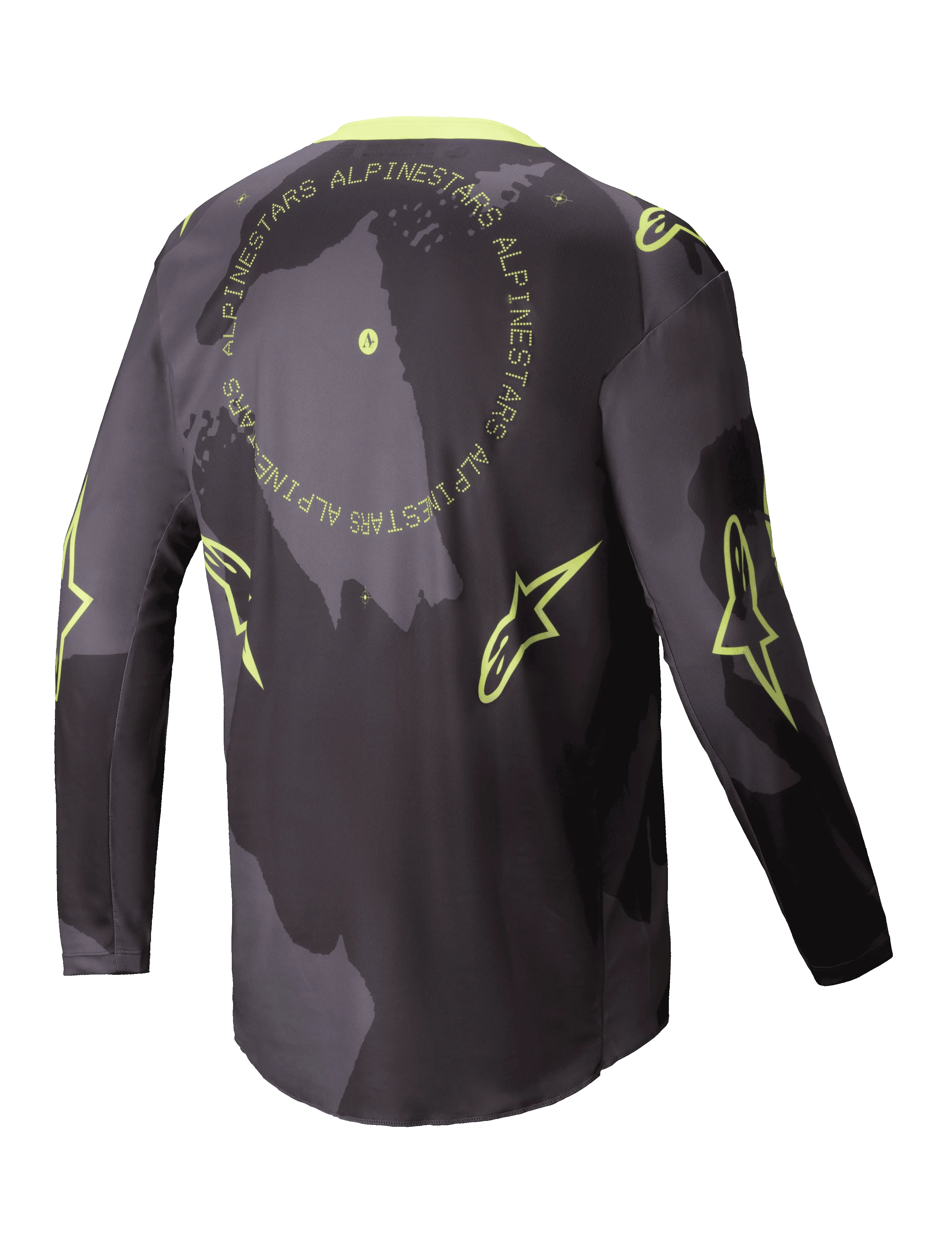 ALPINESTARS 2025 RACER HOLLOW JERSEY - DARK CAMO/YELLOW FLUO