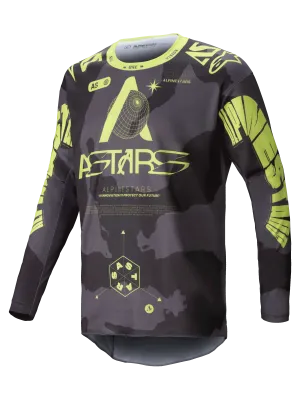 ALPINESTARS 2025 RACER HOLLOW JERSEY - DARK CAMO/YELLOW FLUO