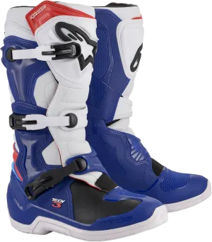 ALPINESTARS Tech 3 Boots Blue/White/Red Sz 12 2013018-723-12
