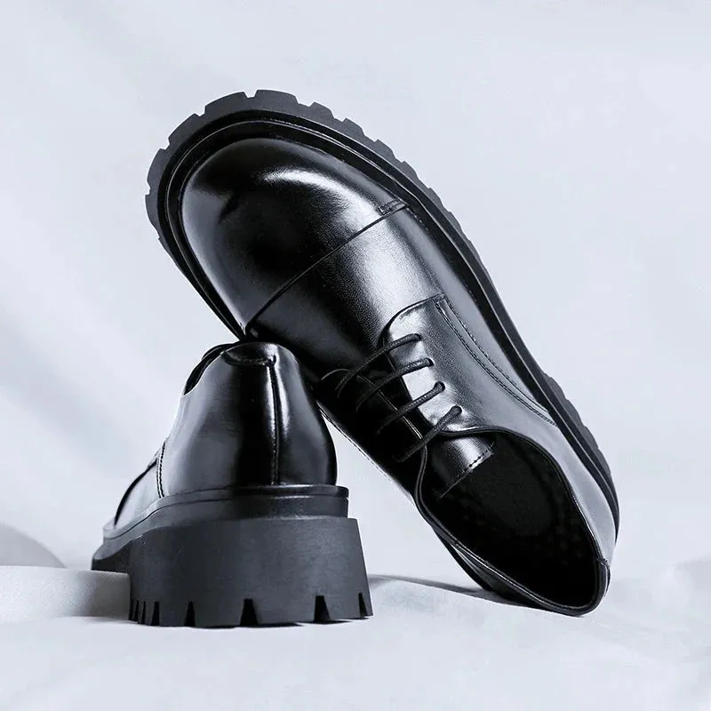 Amozae- Gusan Two-Tone Chunky Derby Shoes