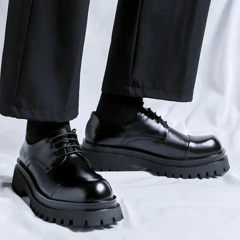 Amozae- Gusan Two-Tone Chunky Derby Shoes
