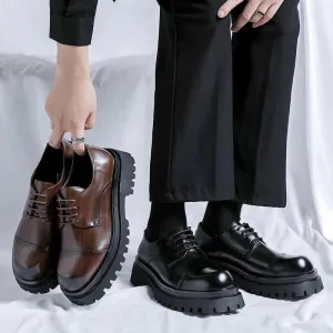 Amozae- Gusan Two-Tone Chunky Derby Shoes