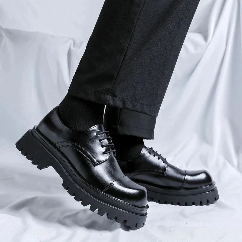 Amozae- Gusan Two-Tone Chunky Derby Shoes