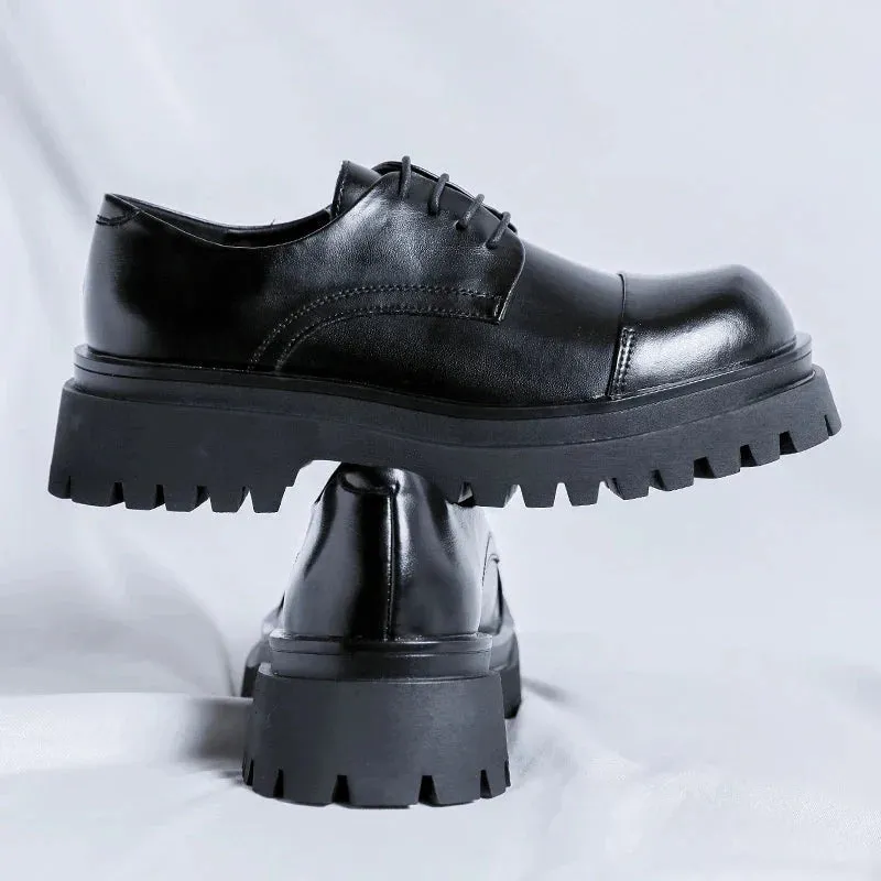 Amozae- Gusan Two-Tone Chunky Derby Shoes