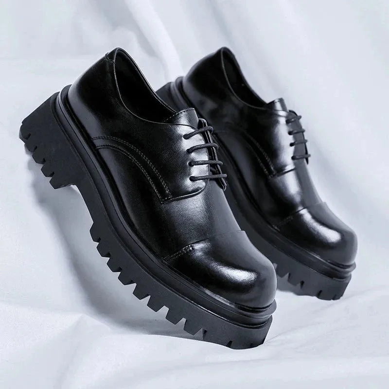 Amozae- Gusan Two-Tone Chunky Derby Shoes