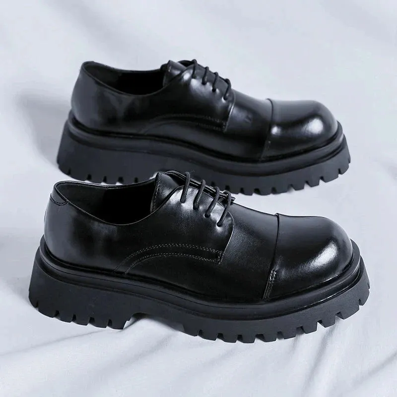 Amozae- Gusan Two-Tone Chunky Derby Shoes