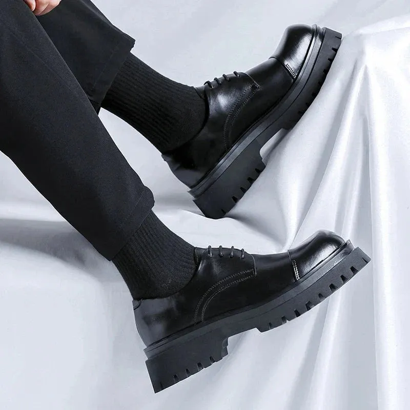 Amozae- Gusan Two-Tone Chunky Derby Shoes