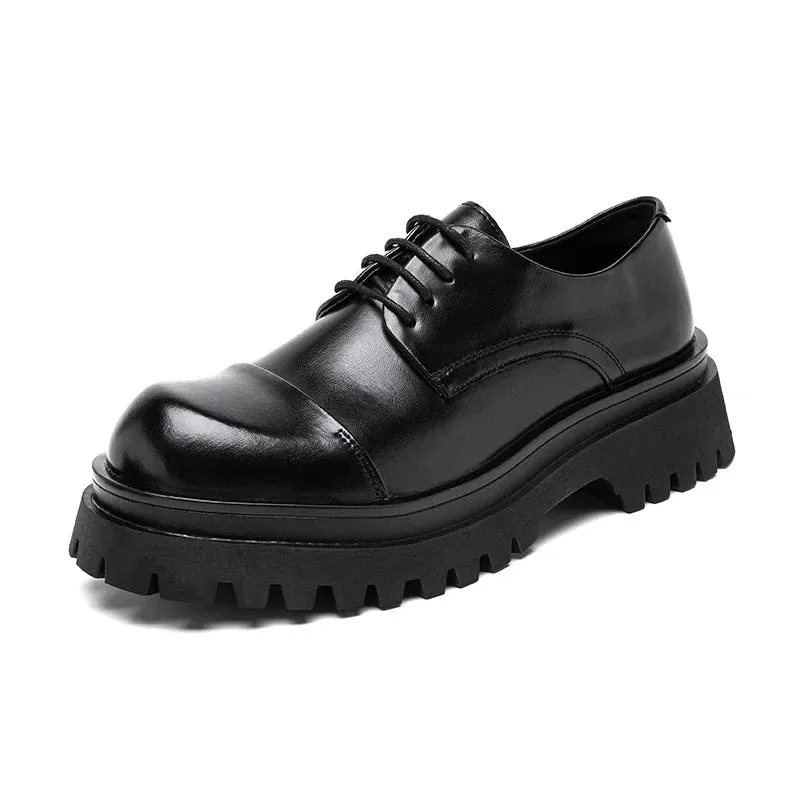 Amozae- Gusan Two-Tone Chunky Derby Shoes