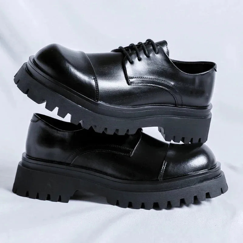 Amozae- Gusan Two-Tone Chunky Derby Shoes