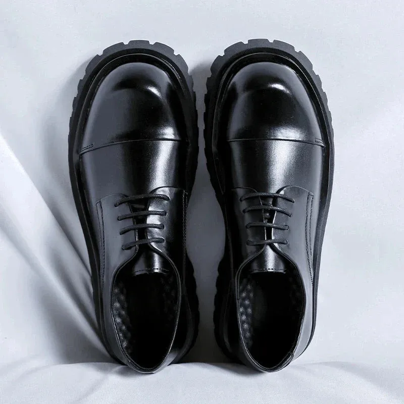Amozae- Gusan Two-Tone Chunky Derby Shoes