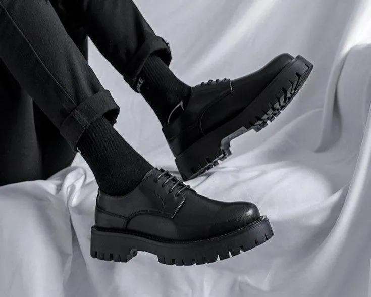 Amozae- Saechang Lace Up Chunky Shoes