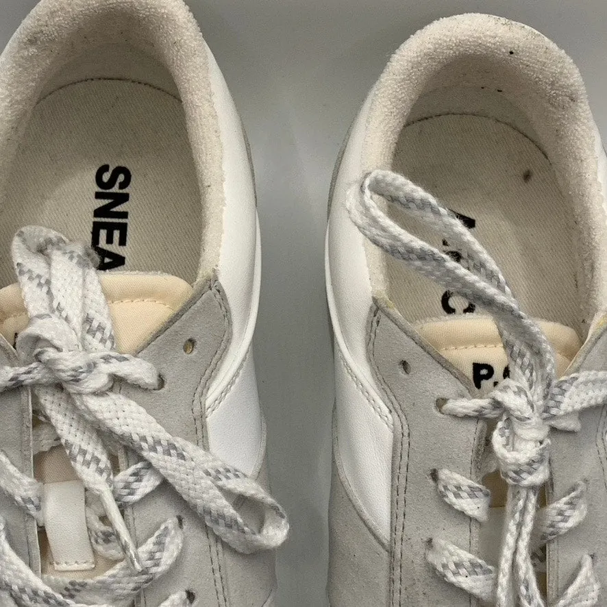 A.P.C. Unisex Men's Plain Minimalist Low Top Gray/White Sneakers SZ 44 US 11