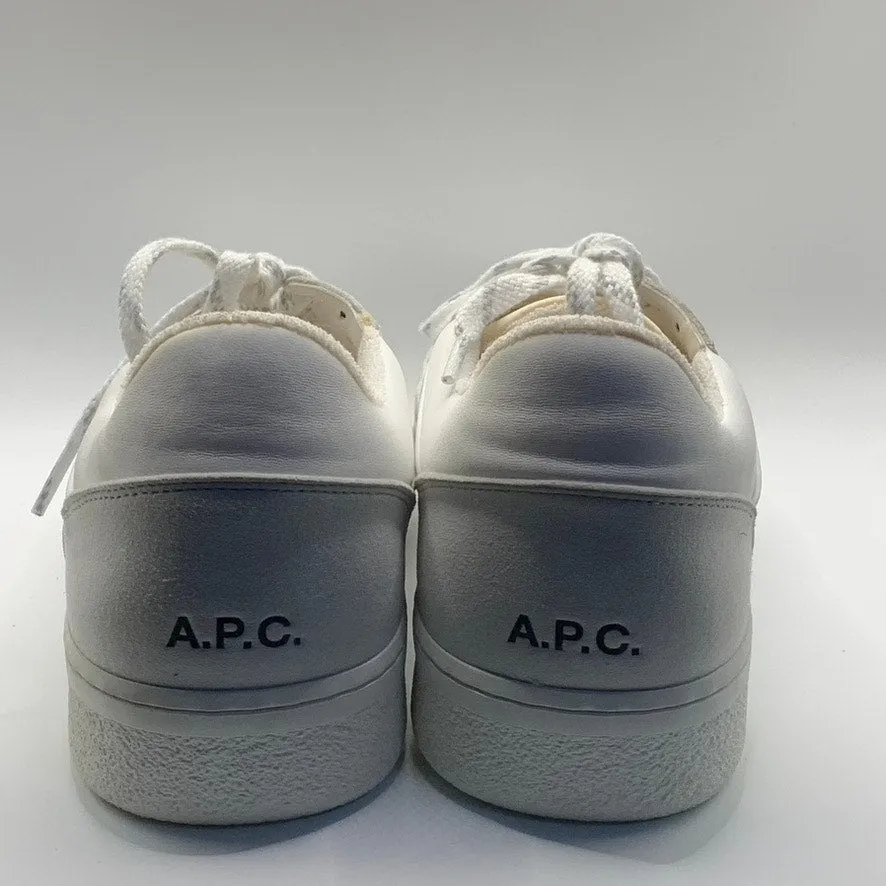 A.P.C. Unisex Men's Plain Minimalist Low Top Gray/White Sneakers SZ 44 US 11