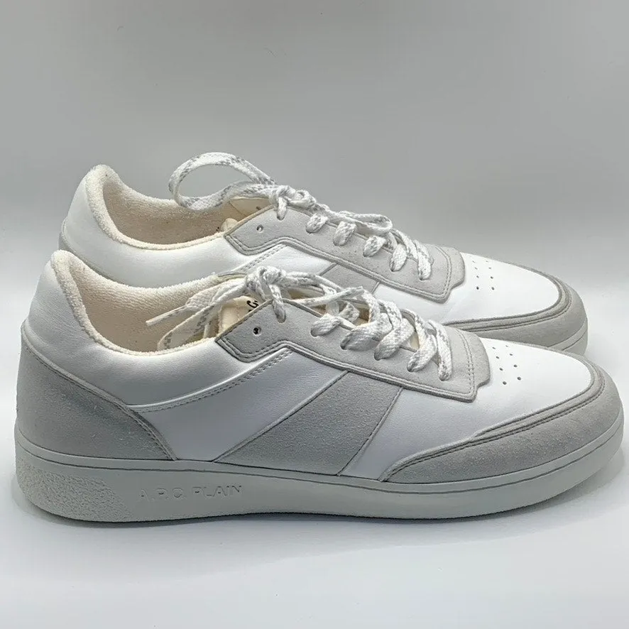 A.P.C. Unisex Men's Plain Minimalist Low Top Gray/White Sneakers SZ 44 US 11