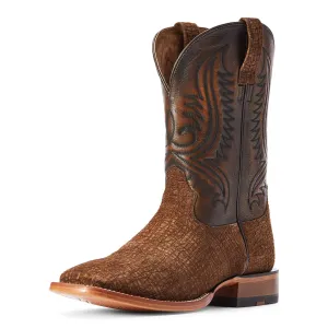 Ariat Antique Tan Hippo Print Circuit Paxton Broad Square Toe Boots for Men