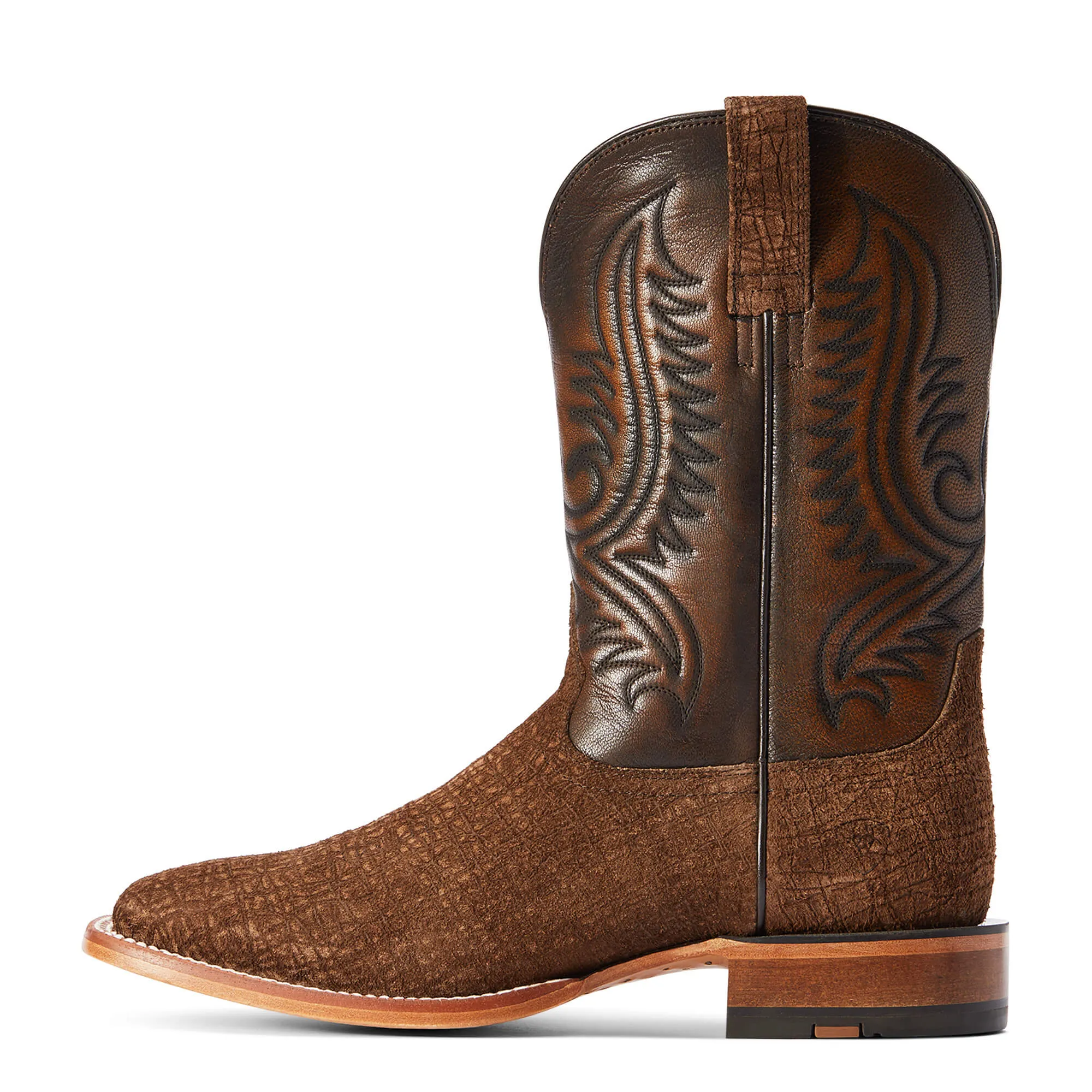 Ariat Antique Tan Hippo Print Circuit Paxton Broad Square Toe Boots for Men