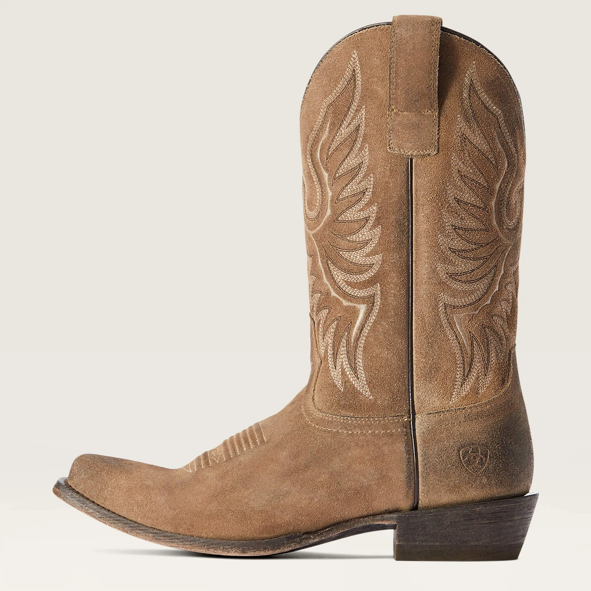 Ariat Men's Burned Tan/Grey Suede Circuit High Stepper Blunt Toe Western Boots