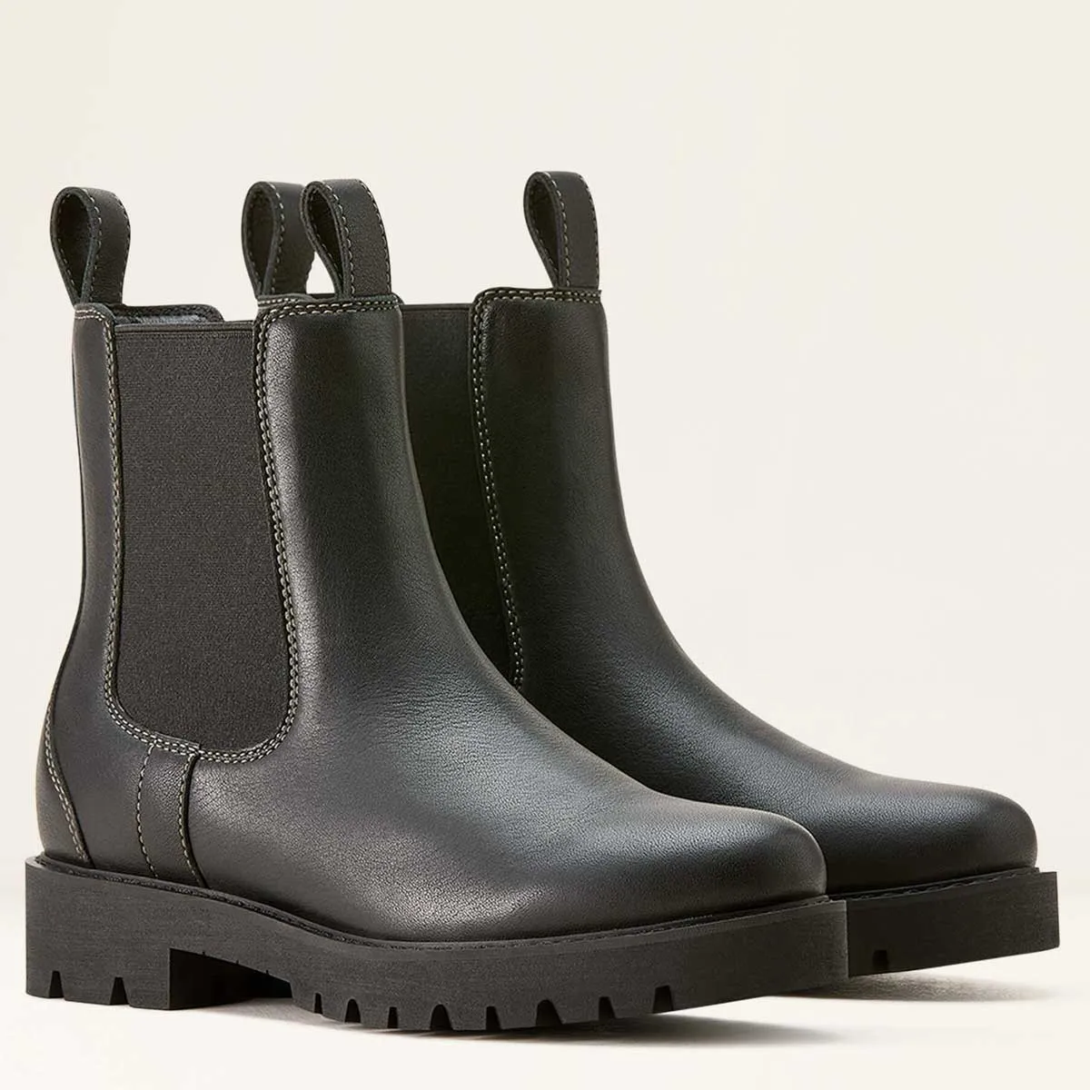 ARIAT Wexford Lug Mid Waterproof Chelsea Boots - Womens - Jet Black