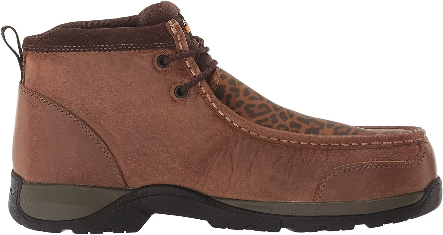 Ariat Women's Edge LTE Moc Composite Toe Work Boot Western, Brown/Cheetah Print
