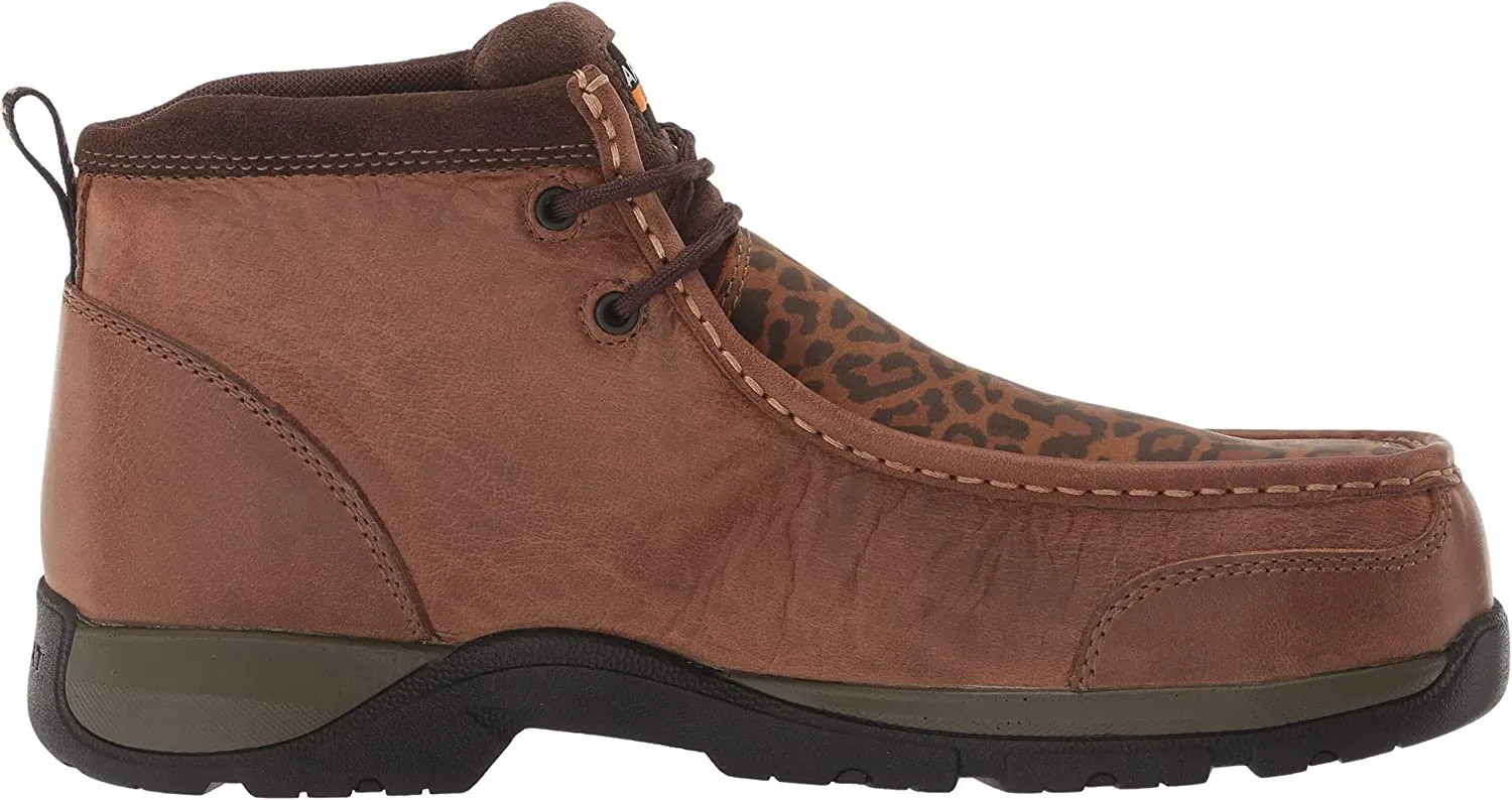 Ariat Women's Edge LTE Moc Composite Toe Work Boot Western, Brown/Cheetah Print