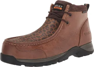 Ariat Women's Edge LTE Moc Composite Toe Work Boot Western, Brown/Cheetah Print