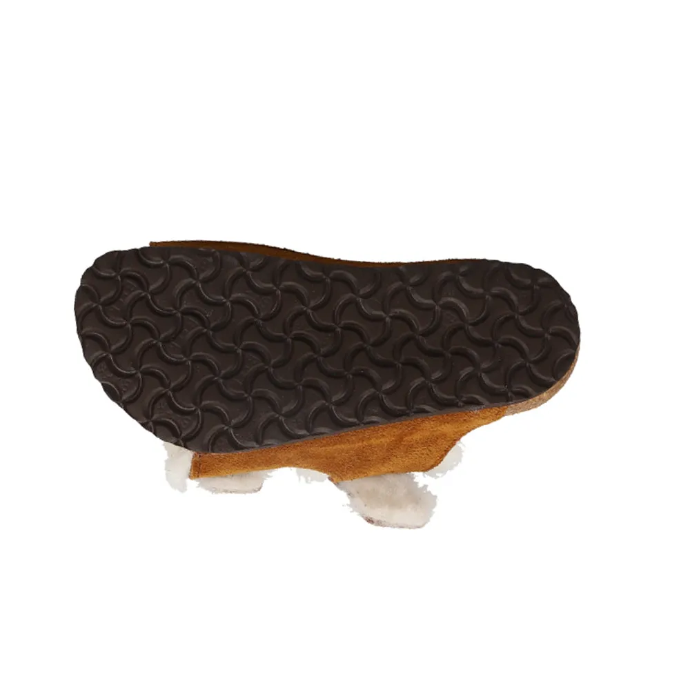 Arizona Shearling Suede Leather Footbed Sandals (Little Kid-Big Kid)