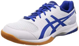ASICS Men Gel-Rocket 8 White/Illusion Blue Badminton Shoes-6 UK/India (40 EU) (7 US) (B706Y.124)