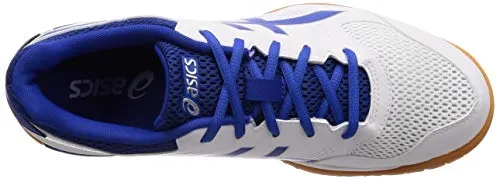 ASICS Men Gel-Rocket 8 White/Illusion Blue Badminton Shoes-6 UK/India (40 EU) (7 US) (B706Y.124)