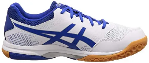 ASICS Men Gel-Rocket 8 White/Illusion Blue Badminton Shoes-6 UK/India (40 EU) (7 US) (B706Y.124)