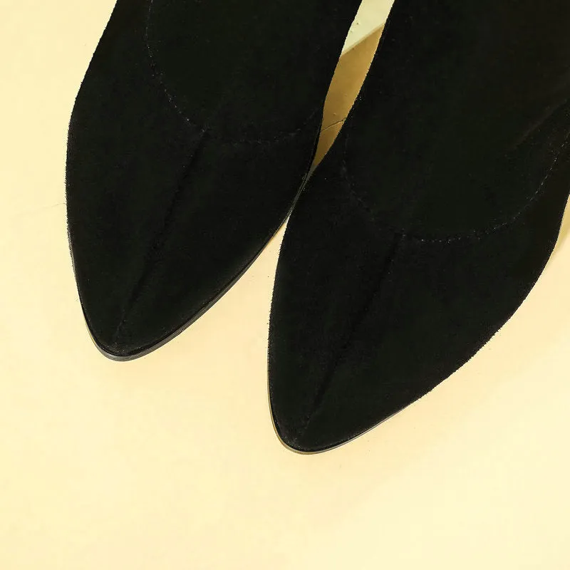 Autumn And Winter Over Knee Thick Heel Elastic Boots