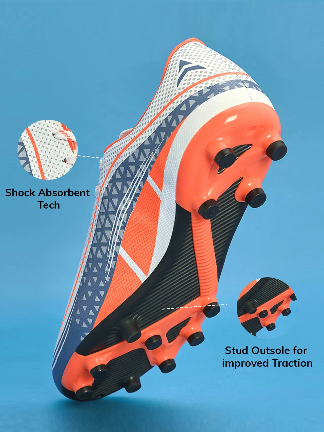 Avant Men's CruiseX Football Shoes - White/Blue